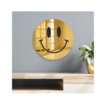 4ArtWorks – Happy Face Gold Mirror Wall Art, Home Decor for Home Studio