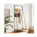 FirsTime & Co. Black Revere Minimalist Hall Tree, Home Decor Storage Shelf