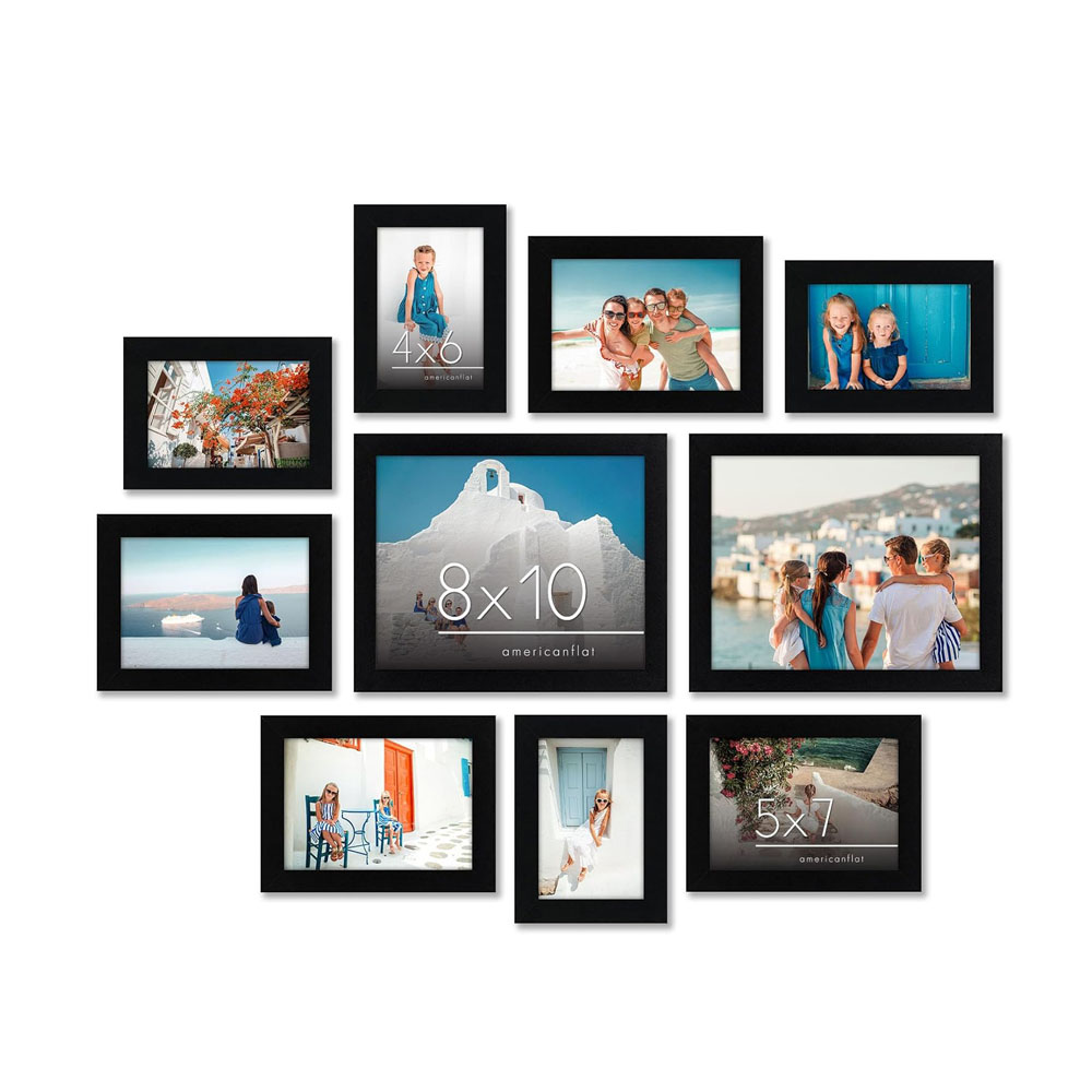 1-8.jpg Americanflat 10 Pack Black Picture Frames Collage Wall Decor - Image 1