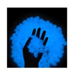 GLOCARNIVAL Glow Pebbles, 300 pcs Blue Glowing Rocks