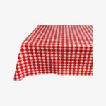 Classic Red Tavern Check, Flannel Backed, Vinyl Tablecloth