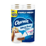 Charmin Ultra Soft Cushiony Touch Toilet Paper, 24 Family Mega Rolls