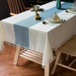 Embroidered Table Cloth Cotton Linen