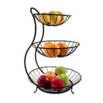 3 Tier Server, Backet for Fruits Black