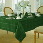 Newbridge Elegance Plaid Christmas Fabric Tablecloth, 100% Polyester